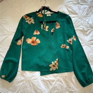 Floral Wrap Top